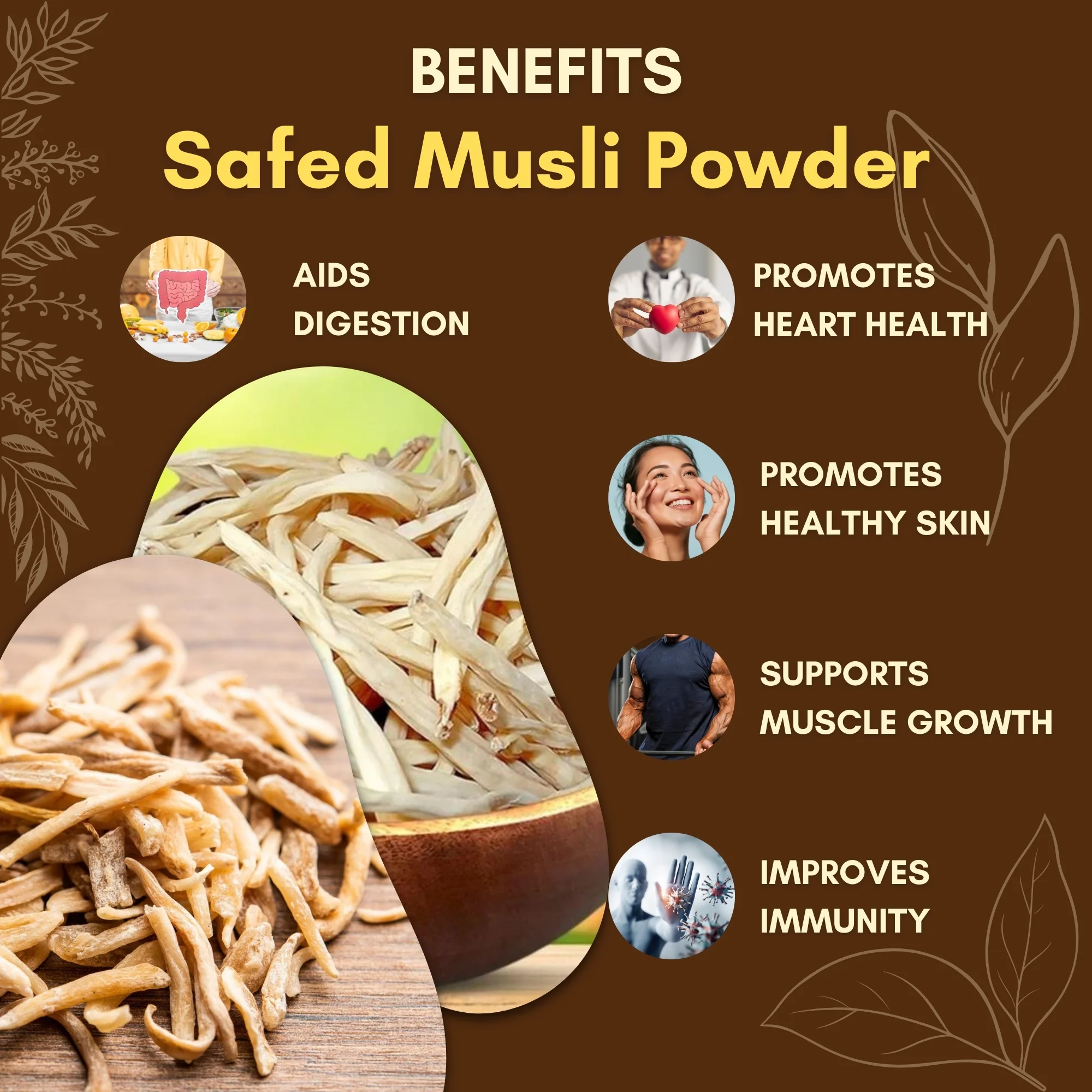 Safed Musli Powder (Chlorophytum Borivilianum)
